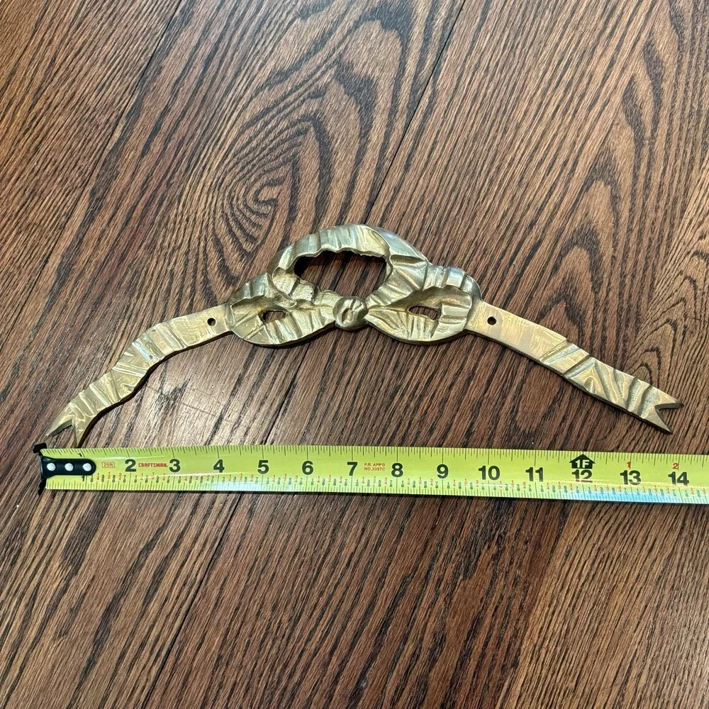 Vintage Brass Bow‎ Ribbon Wall Hanging 14